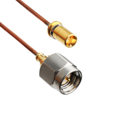 SR047 Conectores coaxial RF semi-rígidos VITA 67 SMPM Plug reta para SMA Plug reta masculina