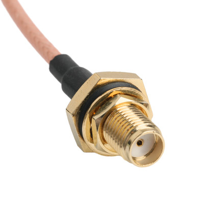 Contacto de ouro RG316 cabo coaxial SMA macho conector direto para SMA fêmea parede Jack