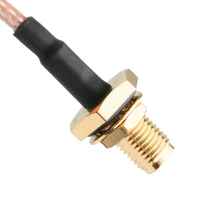 Contacto de ouro RG316 cabo coaxial SMA macho conector direto para SMA fêmea parede Jack