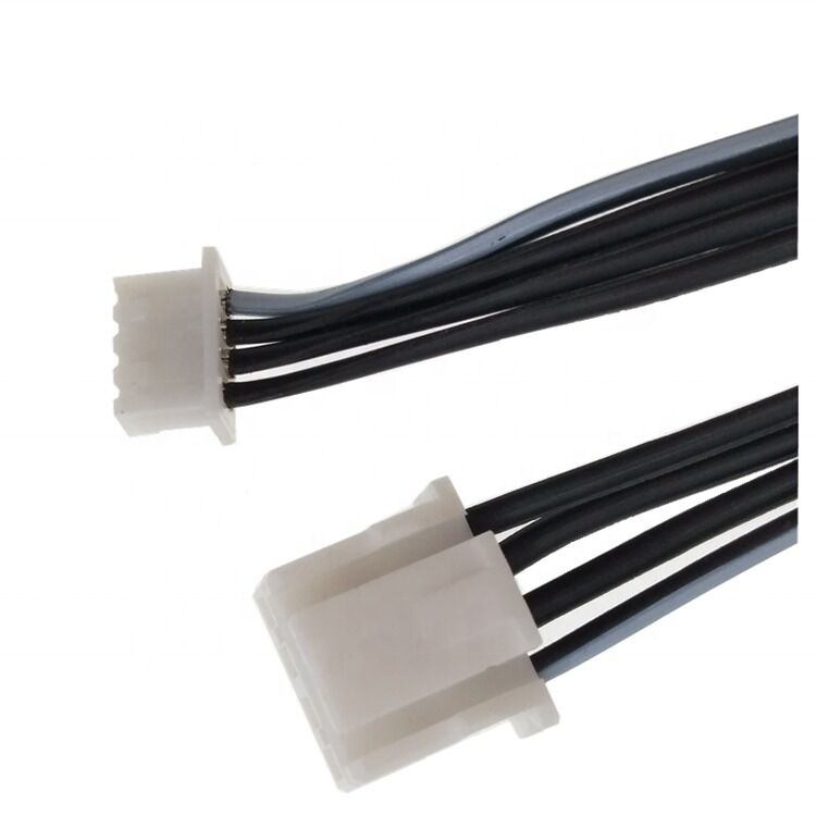 Arnés de fio personalizado com cabo de conector JST de pitch 2.0 e cabo de fita plana 4Pin 24AWG em comprimento de 300 mm