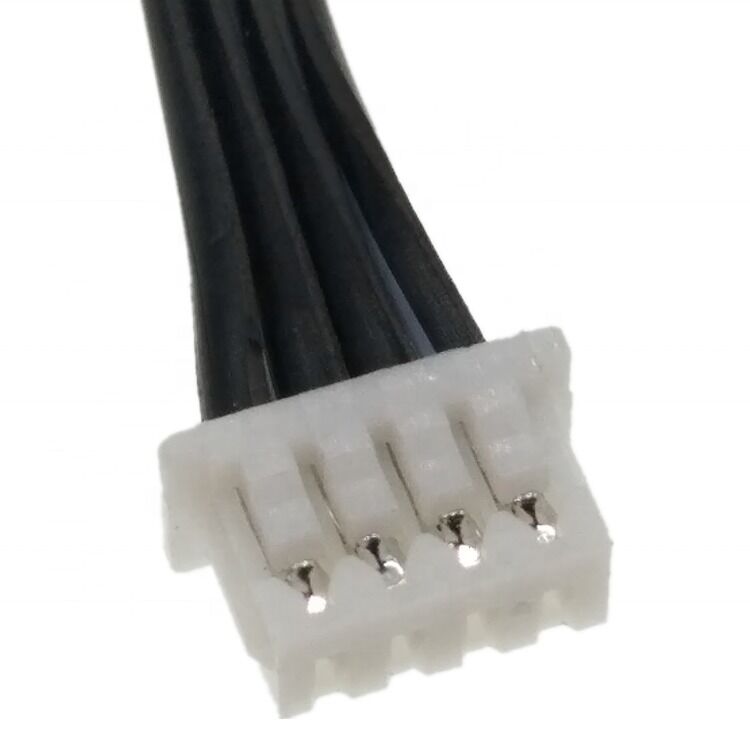 Arnés de fio personalizado com cabo de conector JST de pitch 2.0 e cabo de fita plana 4Pin 24AWG em comprimento de 300 mm