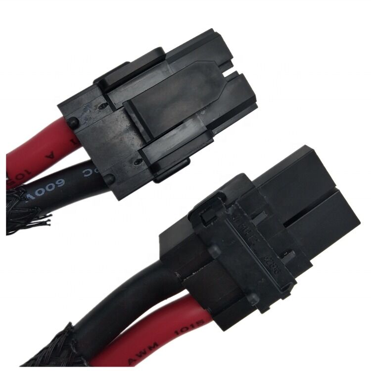Chicote de Fios Personalizado com Conector Molex 428160212 de 2 Pinos e Passo de 10MM e Cabo 8 AWG