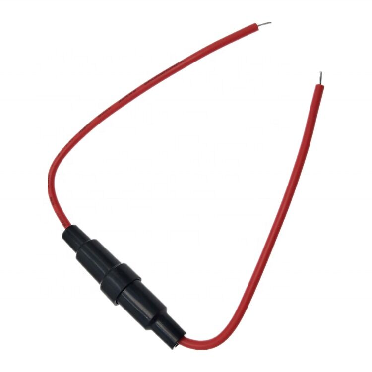 Detentor de fusível em linha de 5x20 mm com cabo 22AWG e classificação 250V para aplicações automotivas e marítimas