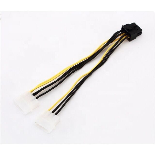 Cabo de alimentação PCI-E 18AWG PVC 8 pinos macho para Dual 8 pinos (6+2) macho GPU Splitter com opções de comprimento personalizado