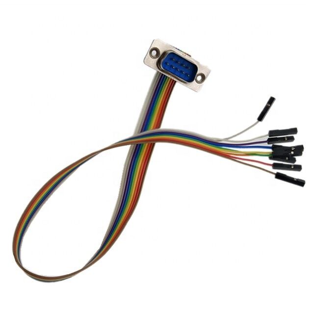 Comprimento personalizado 2,54 mm Pitch RoHS certificado Flat Ribbon Cable para DB9 Dupont conector