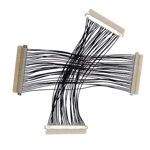 30 Pin DF19G-30S Hirose 1.0mm Pitch Connector to DF19 for TV / DVD Lvds Cable with 30awg Wire