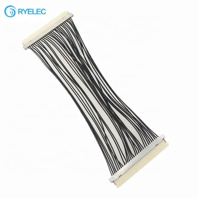 30 Pin DF19G-30S Hirose 1.0mm Pitch Connector to DF19 for TV / DVD Lvds Cable with 30awg Wire