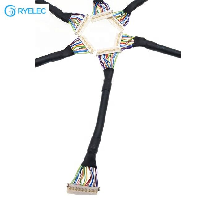 RY Venda Quente 30pin DF19 para DF19 Hirose 1.0mm Pitch Universal Lvds Cabos para Monitor de TV LCD do Painel do Motorista