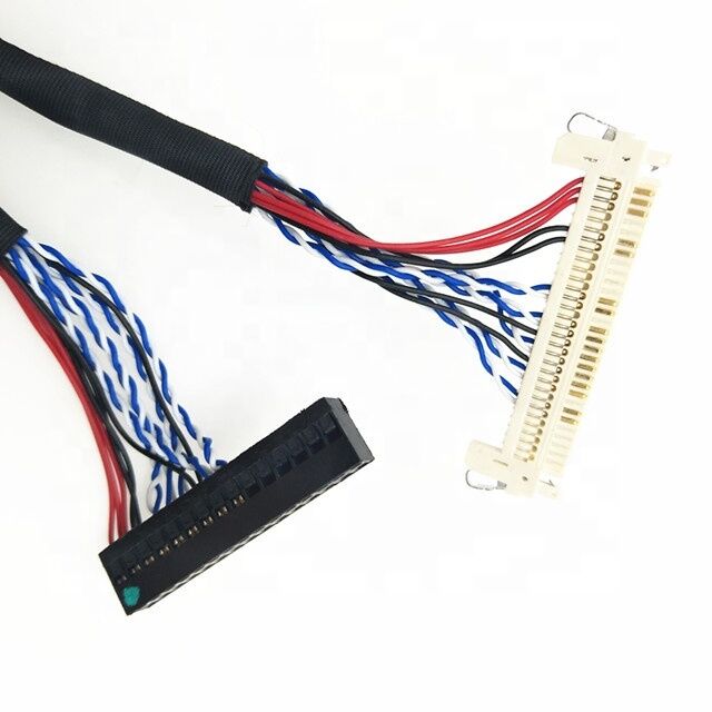 Cabo Lvds de 1 mm de passo 30 pinos para painel LCD, substitui JAE FI-X30HL para Dupont 2*15 pinos de 2,0 mm de passo