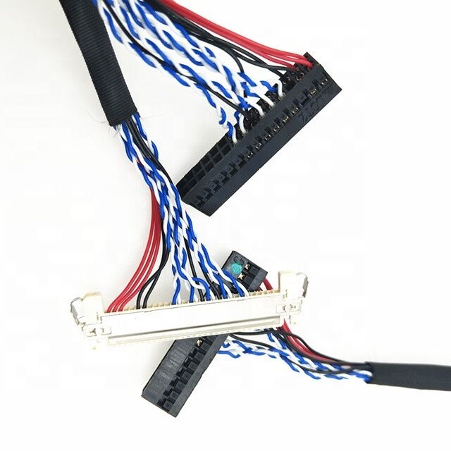 Cabo Lvds de 1 mm de passo 30 pinos para painel LCD, substitui JAE FI-X30HL para Dupont 2*15 pinos de 2,0 mm de passo