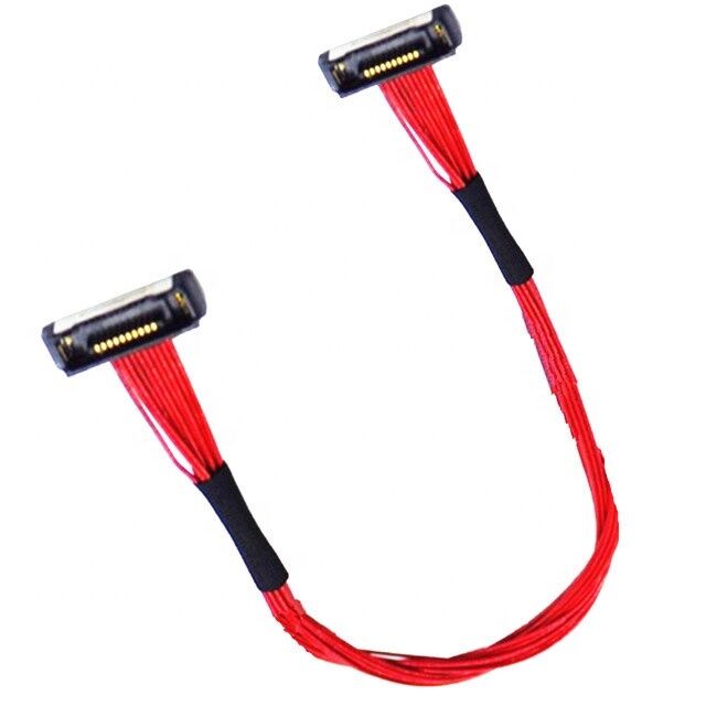 RY 0.4mm Pitch 10pin UFL 20373-010T to 10pin UFL 20373-010T EDP Micro Coax AWG36 Lvds Cable Assembly