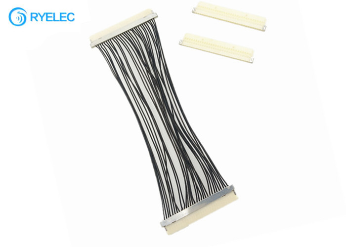 Cabo DF19G do cabo flexível de 30 Pin Lvds - passo de 30S  1.0mm a DF19G-30S para a tevê/DVD com 30awg