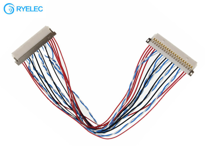 Cabo da conversão de Lvds da série das cablagens DF19 de  DF19-20S-1c Shell para o monitor do Lcd