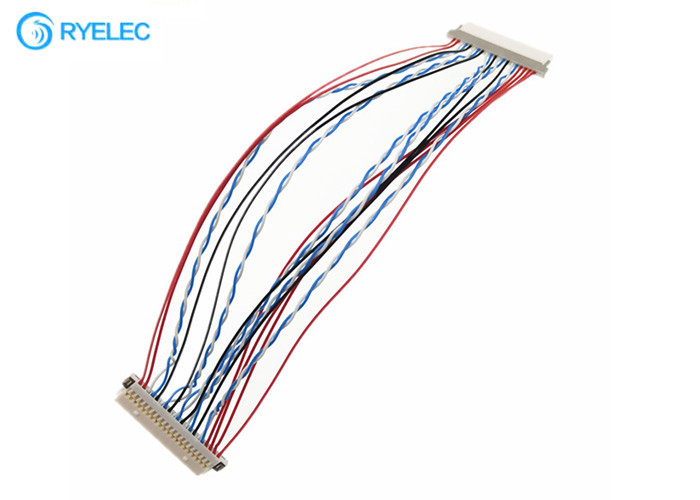 Cabo da conversão de Lvds da série das cablagens DF19 de  DF19-20S-1c Shell para o monitor do Lcd