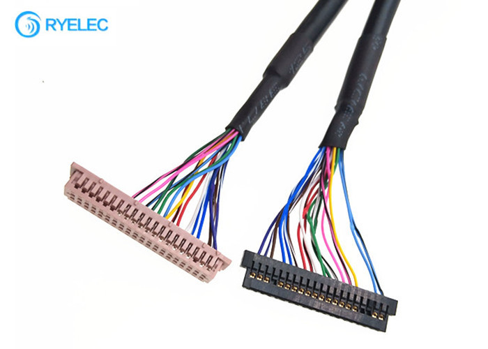 ODM 40PIN  DF13-40DS-1.25C do OEM a 20PIN JAE Fi-S20S com cabo de Lvds do revestimento para Digitas