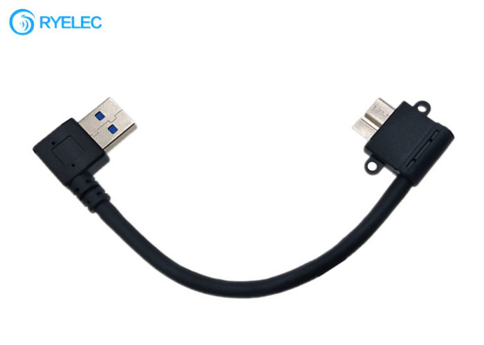 USB 3.0 USB-A Male Left Angle To USB 3.0 Micro-B Male Right Angle Cable For HD Disk