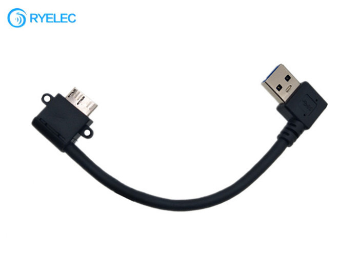 USB 3.0 USB-A Male Left Angle To USB 3.0 Micro-B Male Right Angle Cable For HD Disk