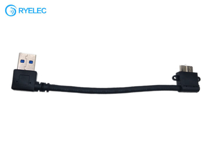 USB 3.0 USB-A Male Left Angle To USB 3.0 Micro-B Male Right Angle Cable For HD Disk