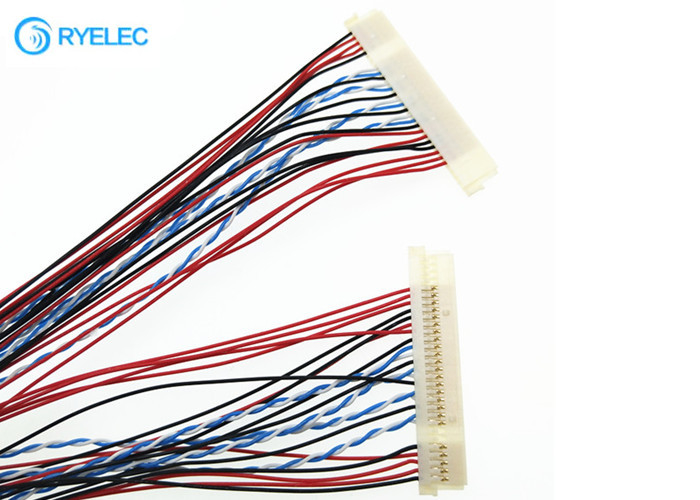 O cabo de  DF19-30S-1C 30 P Lvds à tela do Lcd conduziu o fio torcido 30AWG do sinal do conversor