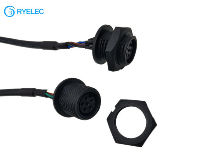 Conector fêmea impermeável feito sob encomenda da montagem M16 do painel com 2,0 milímetros JST PAP-06 V-S Cable