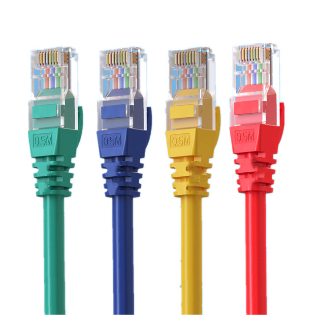 Cabo ethernet liso 3M Rj 45 do cabo de remendo da rede de Cat5E Cat6
