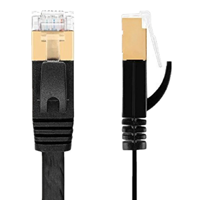 O ouro chapeou 50ft que 8P8C Rj45 protegeu o cabo ethernet do gato 7 para o interruptor do router