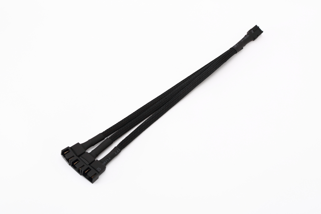 1 a 3 Way Splitter Sleeve 4 Pin Pwm Connector Cable de extensão de ventilador de computador 4p One Point Three