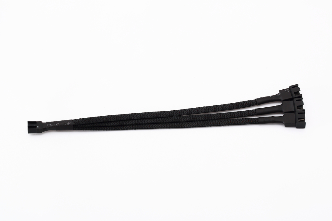 1 a 3 Way Splitter Sleeve 4 Pin Pwm Connector Cable de extensão de ventilador de computador 4p One Point Three