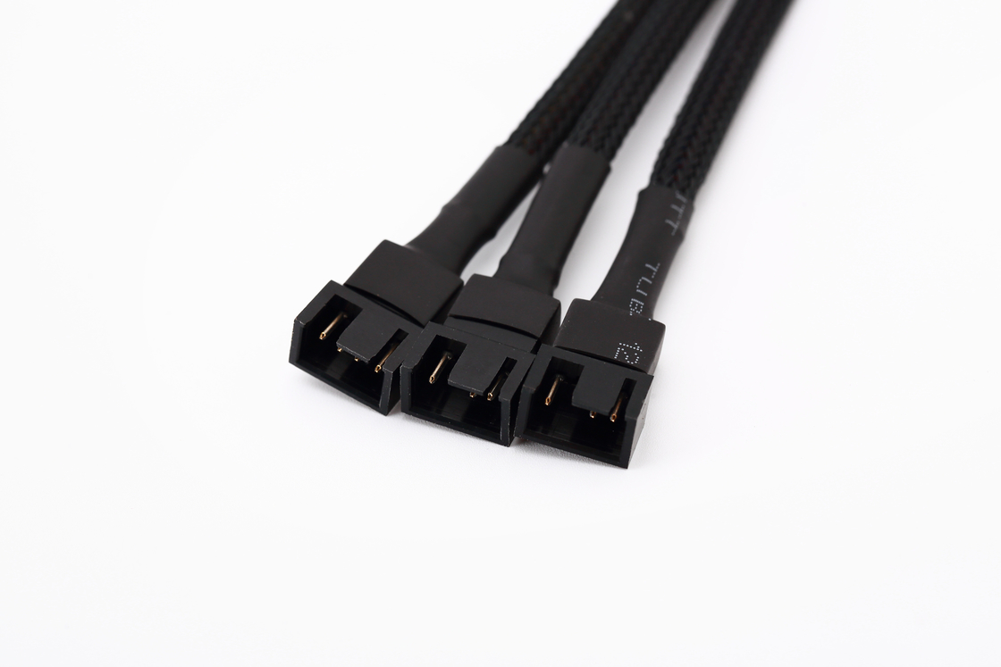 1 a 3 Way Splitter Sleeve 4 Pin Pwm Connector Cable de extensão de ventilador de computador 4p One Point Three