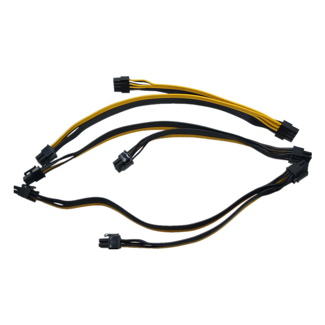 30cm 8 tensão do cabo distribuidor de corrente 600V da placa gráfica do gpu do pino
