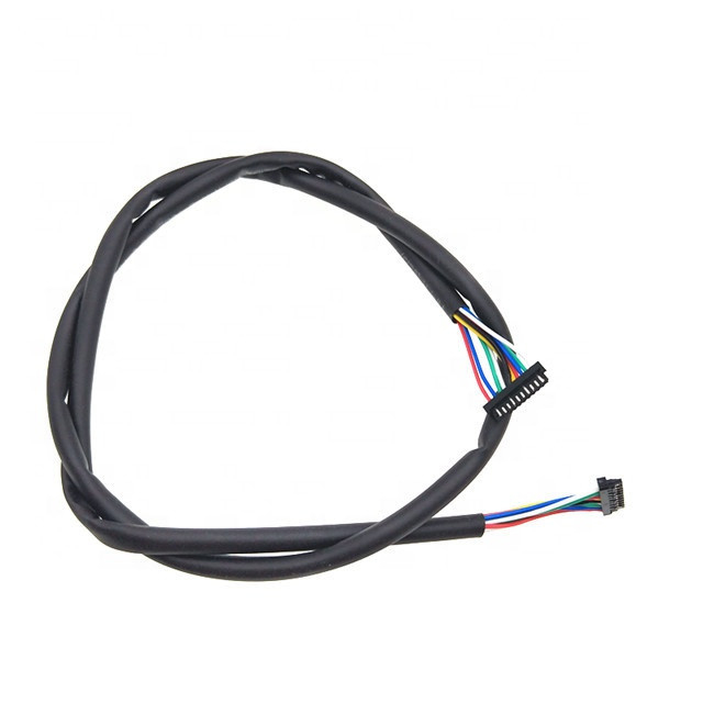 Cabo feito sob encomenda do PVC do Pin DF52-10P-0.8C  do passo 10 do chicote de fios 0.8mm Calibre de diâmetro de fios Ul1571 32