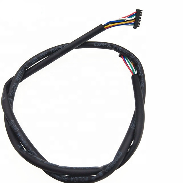 Cabo feito sob encomenda do PVC do Pin DF52-10P-0.8C  do passo 10 do chicote de fios 0.8mm Calibre de diâmetro de fios Ul1571 32