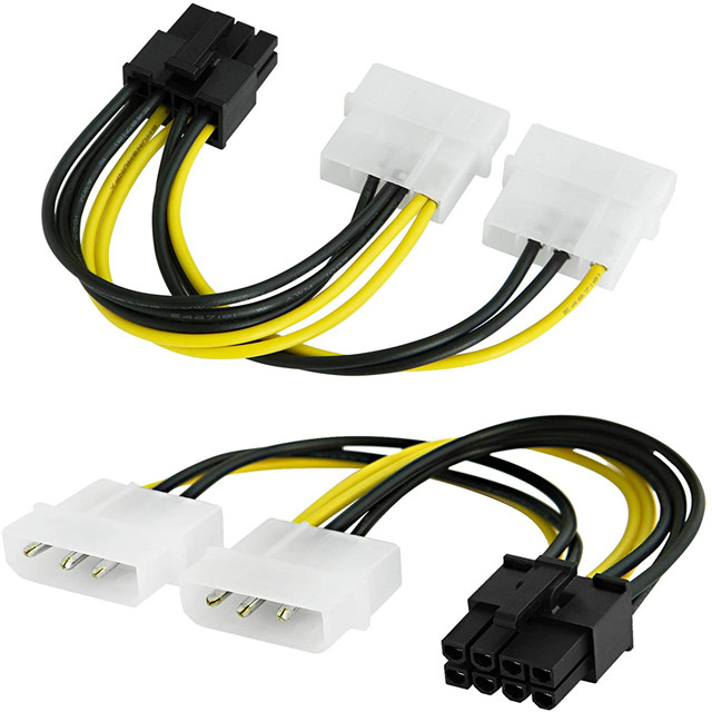 4 placa gráfica video dupla de Pin Molex To 8 Pin Pcie Power Cable For