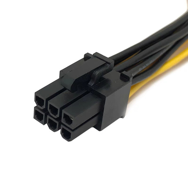 Homem de Pcie 6pin ao divisor duplo 18awg 100MM 20CM do cabo distribuidor de corrente de Gpu do homem 8pin
