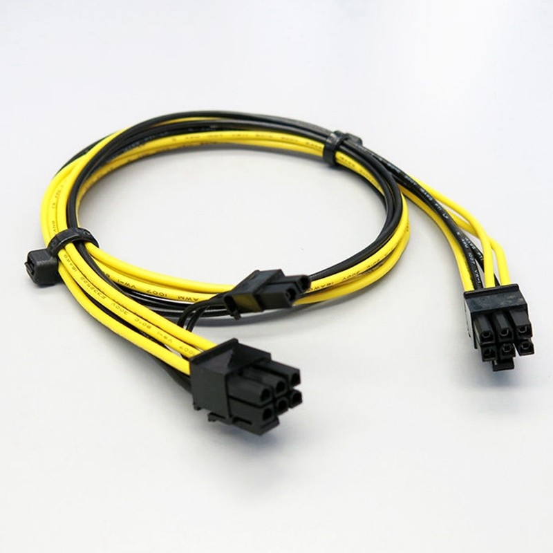 HOMEM de 16AWG 6PIN ao cabo distribuidor de corrente do Pci E do HOMEM 8PIN para a placa gráfica