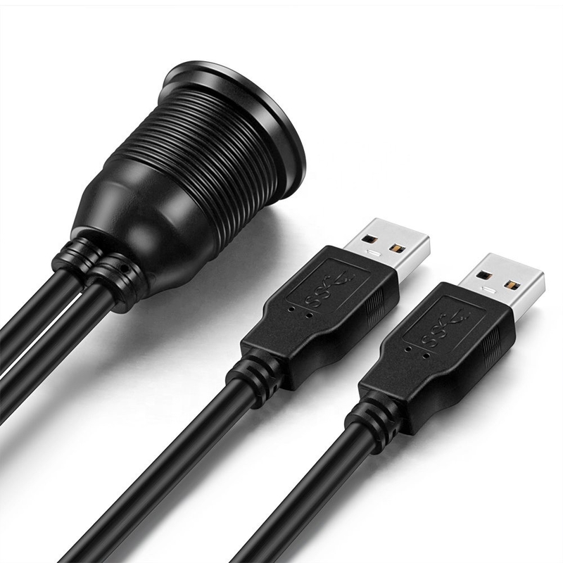 2 homem nivelado AUXILIAR de USB 3,0 da extensão do Usb da montagem dos portos à fêmea